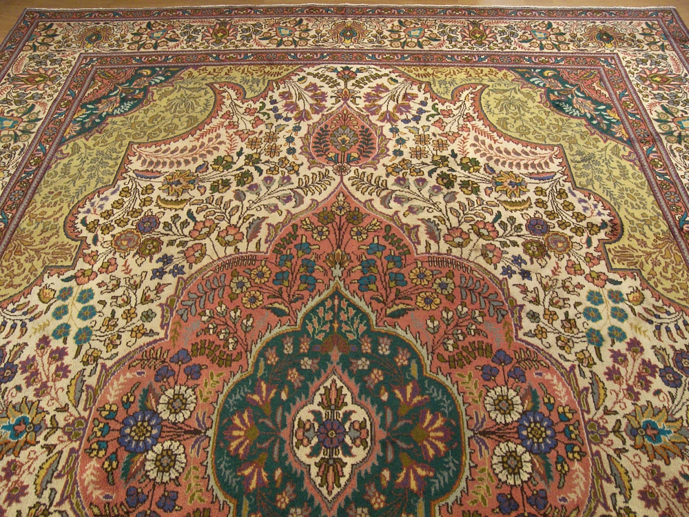 10x13 Handmade Carpet Antique Persian Tabriz Wool Rug  