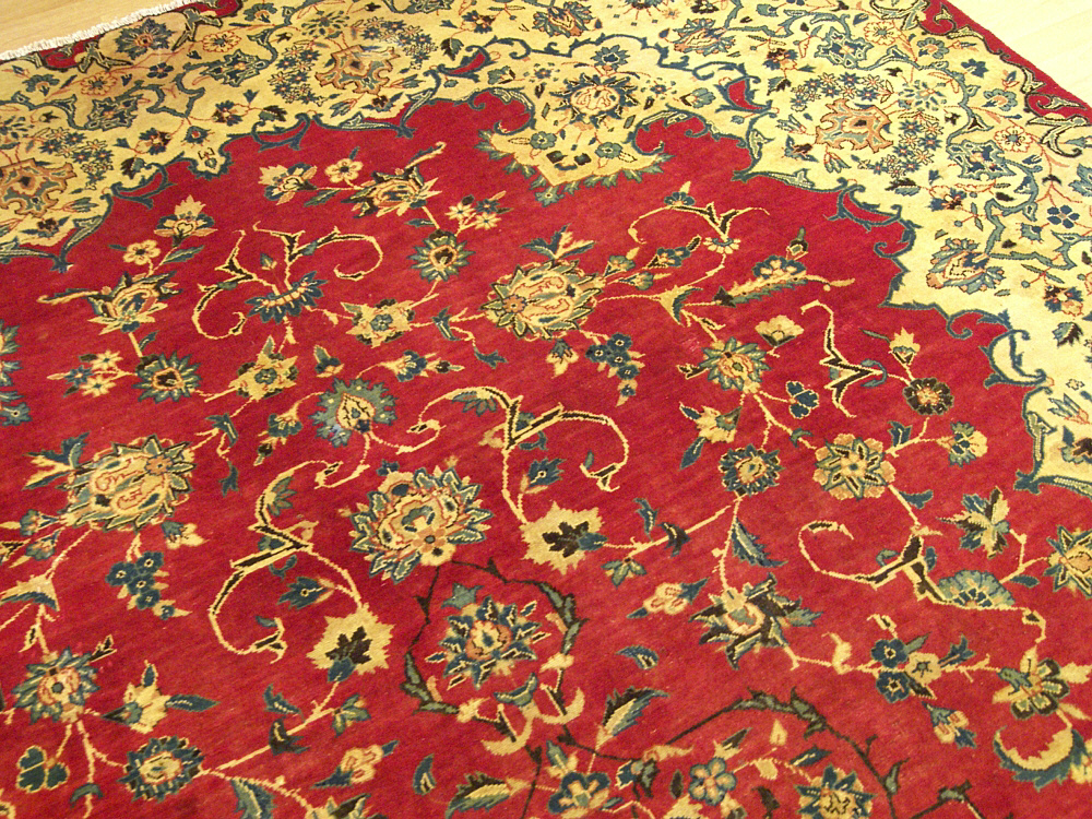 8x12 Handmade Antigue Persian Royal Kashan wool rug